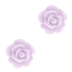 Kralen roosje Pastel lilac 10mm-Kraaltjes van Renate