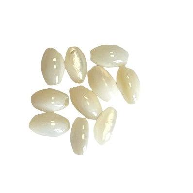 Kralen schelp wit 5x3mm- per 10 stuks-bedels-Kraaltjes van Renate