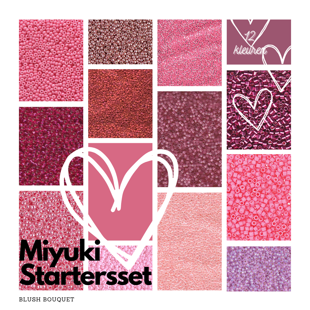 Kralen set weven (alleen kralen) - Blush Bouquet-gereedschap-Kraaltjes van Renate