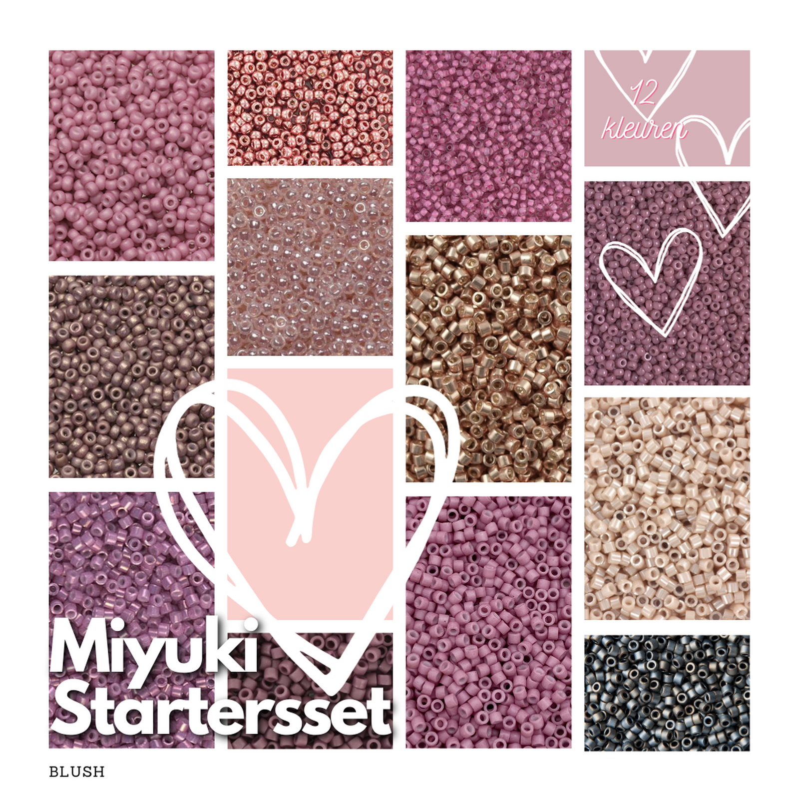 Starters set weven inclusief weefraam - Blush-gereedschap-Kraaltjes van Renate