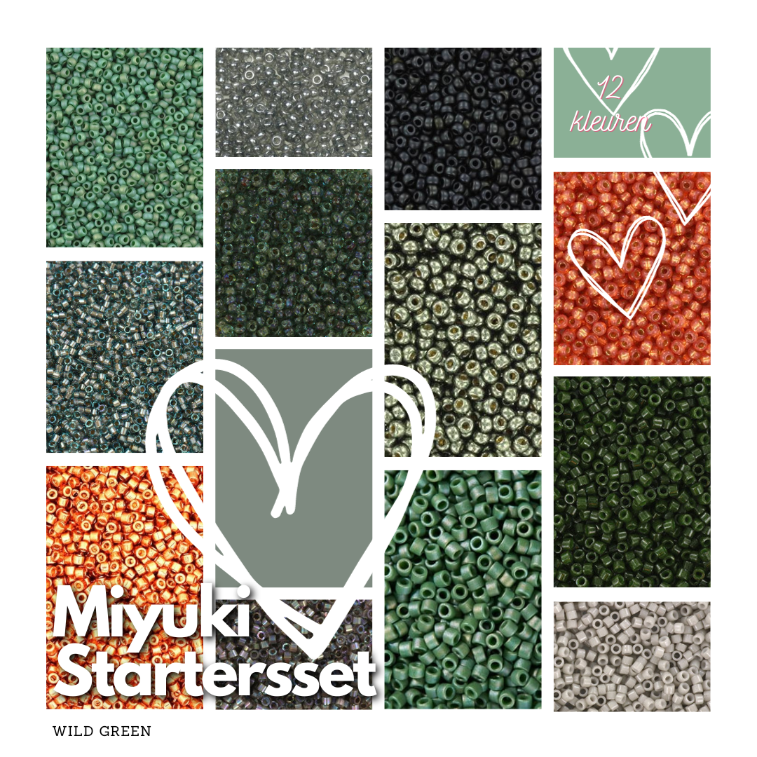 Starters set weven inclusief weefraam - Wild green-gereedschap-Kraaltjes van Renate