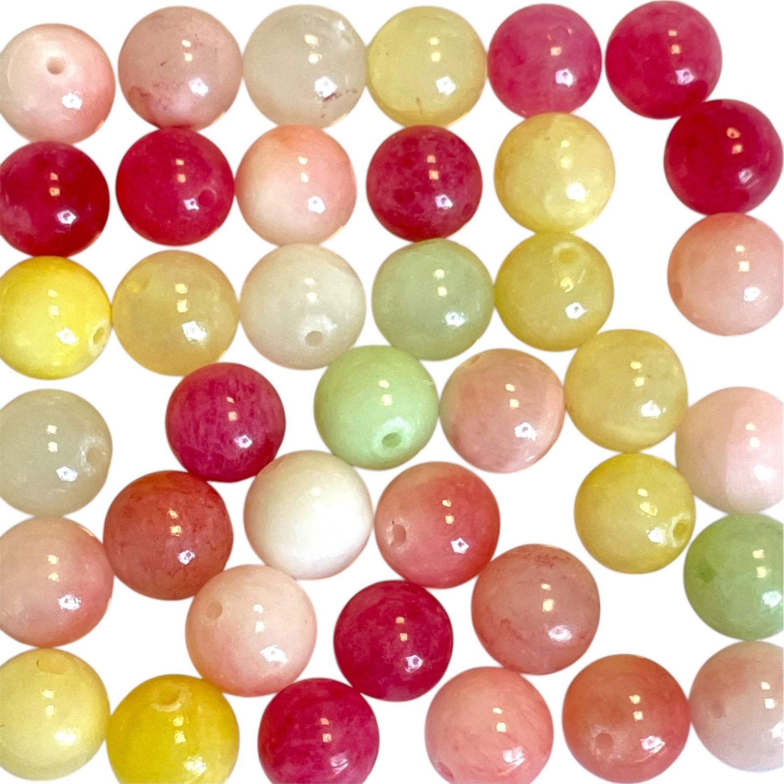 Kralen watermeloen jade 10mm - 38-40 kralen-Kralen-Kraaltjes van Renate