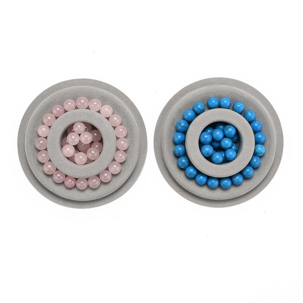 Kralenbord Rond Armband Grijs 16cm - per stuk-Gereedschap-Kraaltjes van Renate