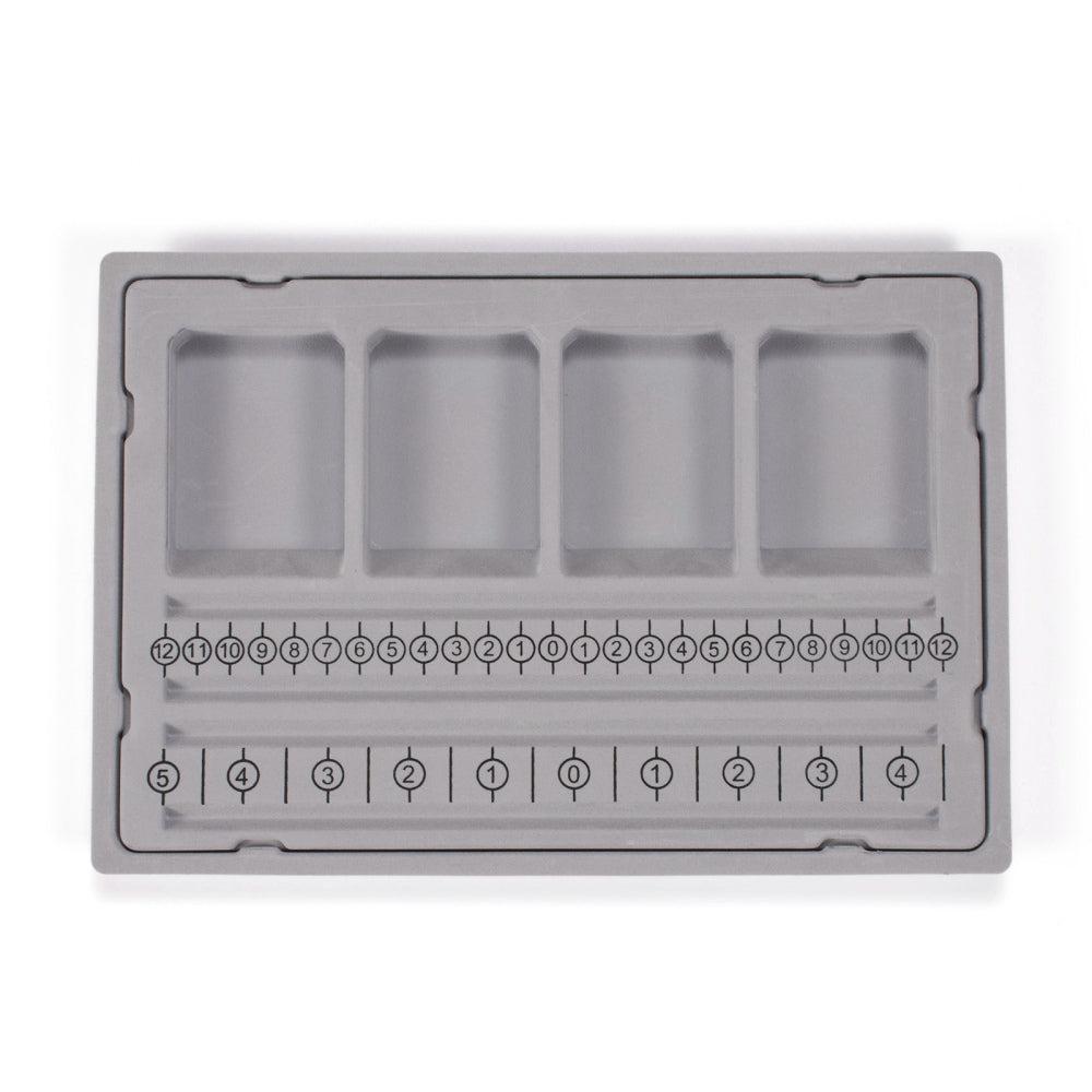 Kralenbord afmetingen vakjes met deksel A4 grijs 29x20cm-gereedschap-Kraaltjes van Renate