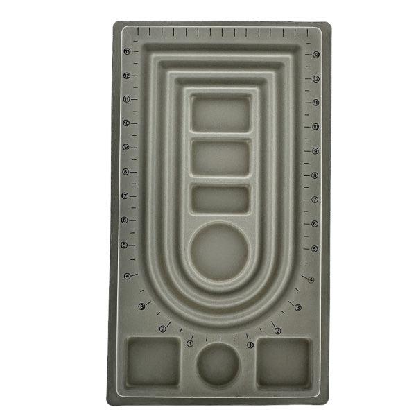 Kralenbord ketting rijgen grijs 23x41x1mm-gereedschap-Kraaltjes van Renate