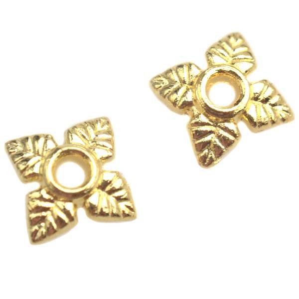 Kralenkapje Goud 6x2mm - 50 stuks-Kraaltjes van Renate