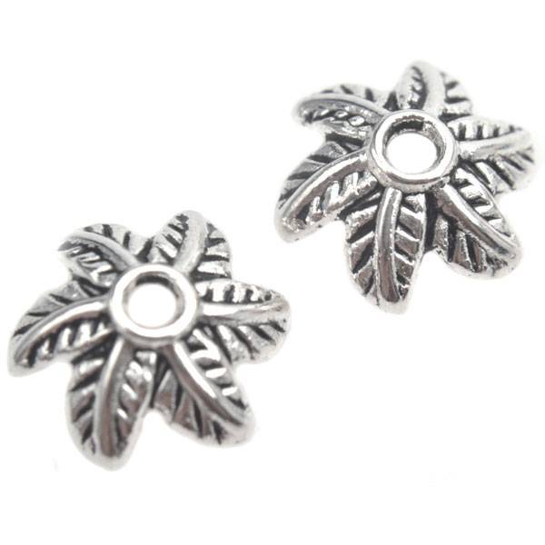 Kralenkapje Zilver 11x5mm - 12 stuks-Kraaltjes van Renate