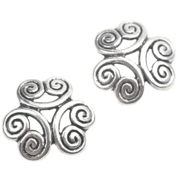 Kralenkapje Zilver 13x3.5mm - 8 stuks-Kraaltjes van Renate