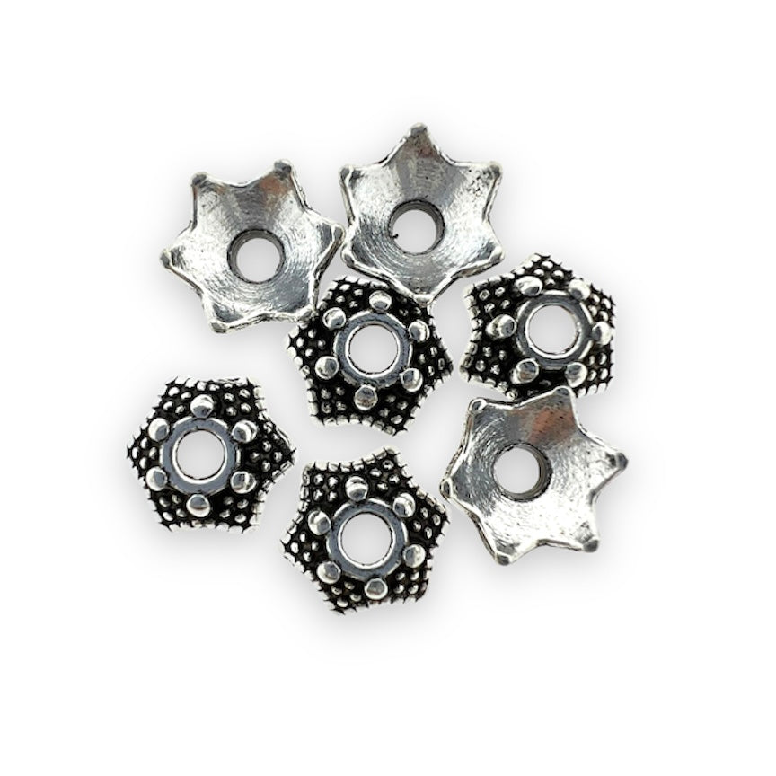 Kralenkapje Zilver 7x3mm- per stuk-Kralen-Kraaltjes van Renate