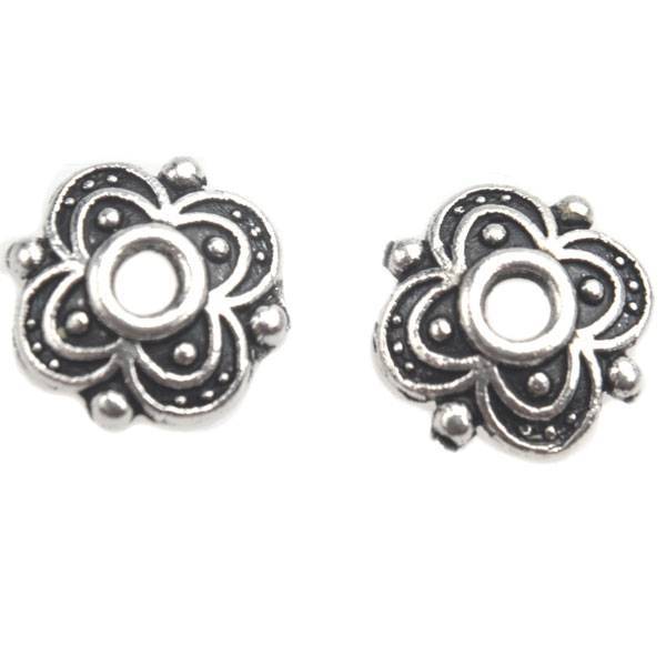 Kralenkapje Zilver 8x2mm - 10 stuks-Kraaltjes van Renate