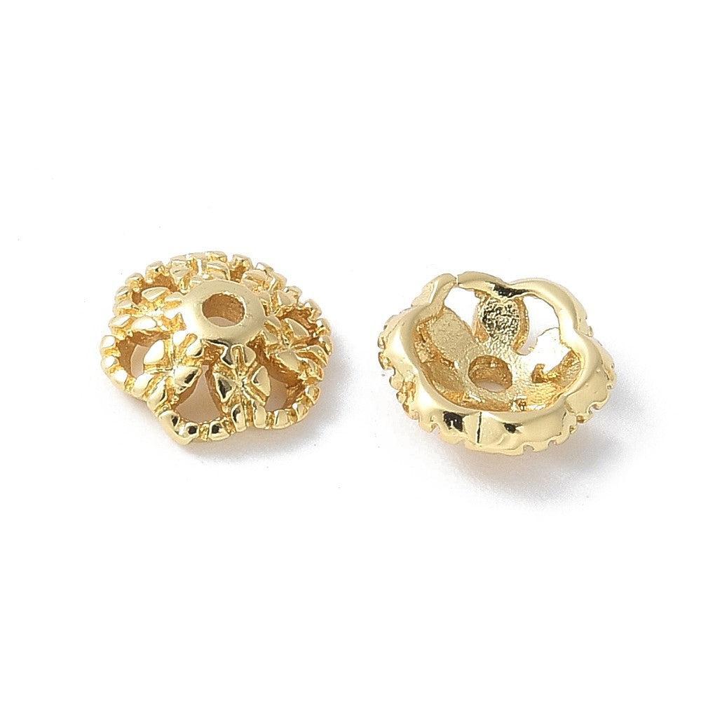 Kralenkapje bloem 18K Goud 7mm - per stuk-Kralen-Kraaltjes van Renate