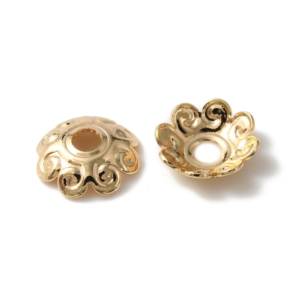 Kralenkapje bloem 18K Goud 7x6,5mm - per stuk-Kralen-Kraaltjes van Renate