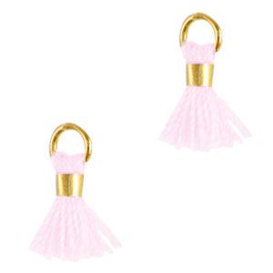 Kwast 0.7cm 0.7cm Gold-country pink-bedels-Kraaltjes van Renate