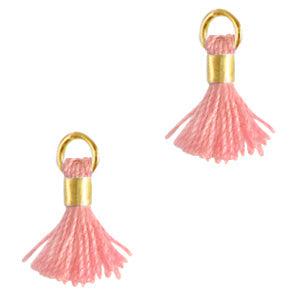 Kwast 0.7cm Gold-carnation pink-bedels-Kraaltjes van Renate