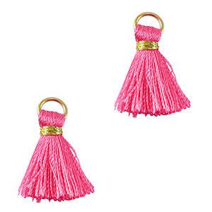 Kwast Gold-Magenta Pink 2cm-bedels-Kraaltjes van Renate