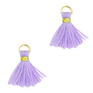 Kwast Gold-Sheer Lilac 1.2cm-bedels-Kraaltjes van Renate