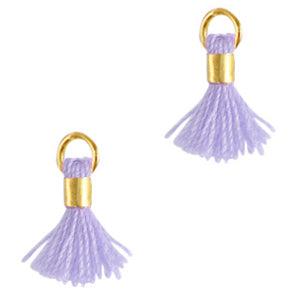 Kwast Gold-charmed violet 0.7cm-bedels-Kraaltjes van Renate