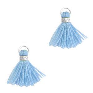 Kwast Silver-Icy blue 1.2cm-bedels-Kraaltjes van Renate