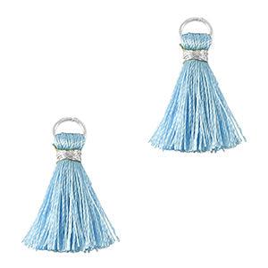 Kwast Silver-Icy blue 2cm-bedels-Kraaltjes van Renate