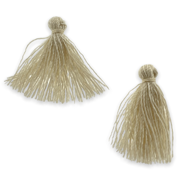 Kwastje ±20mm Beige - per 4 stuks-bedels-Kraaltjes van Renate