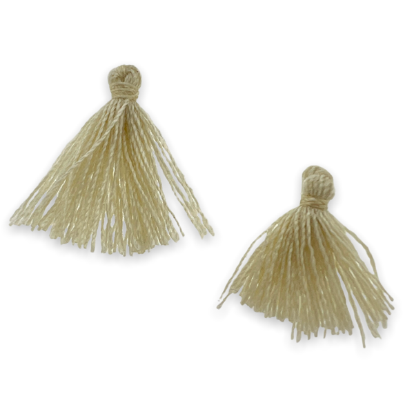 Kwastje ±20mm Beige - per 4 stuks-bedels-Kraaltjes van Renate