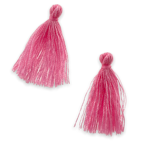 Kwastje ±20mm Roze - per 4 stuks-bedels-Kraaltjes van Renate