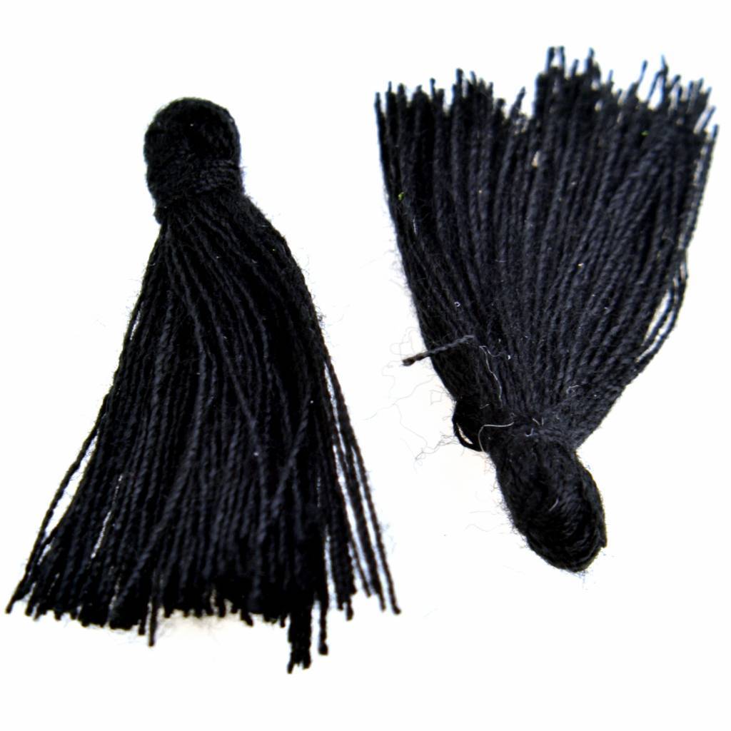 Kwastje ±25mm Black-Kraaltjes van Renate