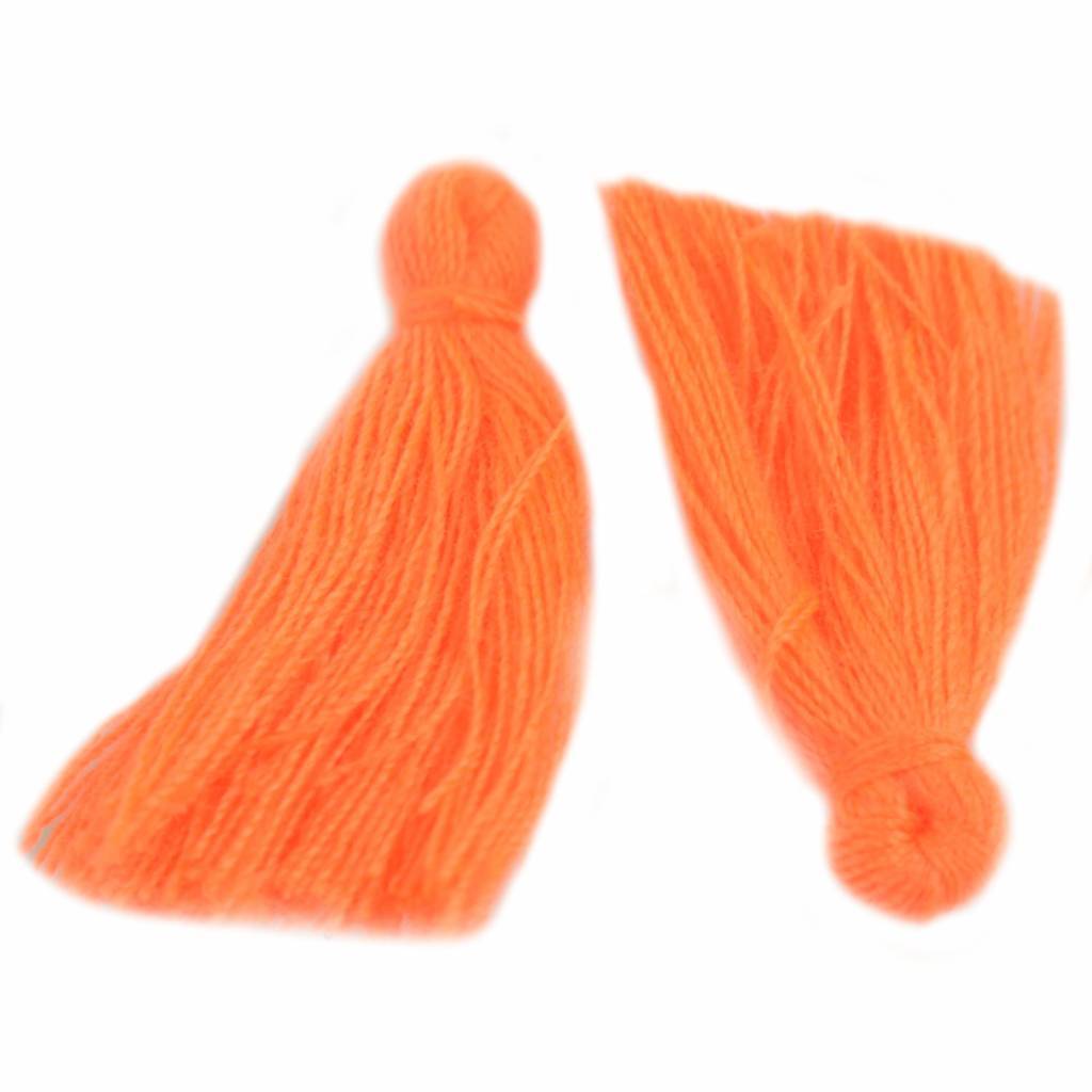 Kwastje ±25mm Bright Orange-Kraaltjes van Renate
