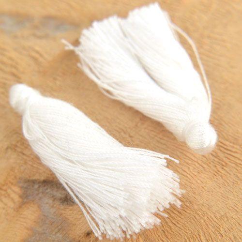 Kwastje ±25mm White-Kraaltjes van Renate