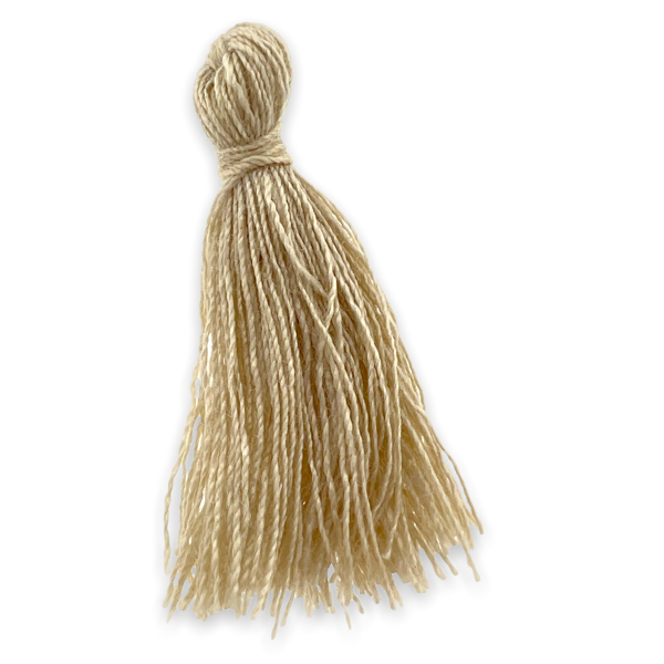 Kwastje ±30mm Beige sand - per stuk-bedels-Kraaltjes van Renate