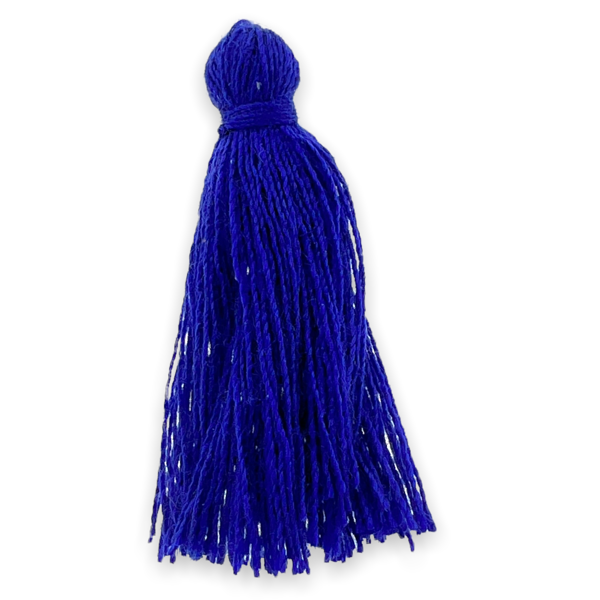 Kwastje ±30mm Donker blauw - per stuk-bedels-Kraaltjes van Renate
