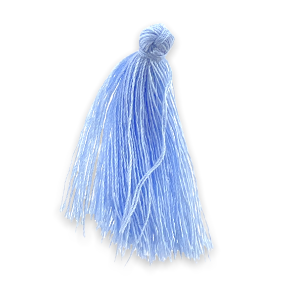 Kwastje ±30mm Licht blauw - per stuk-bedels-Kraaltjes van Renate