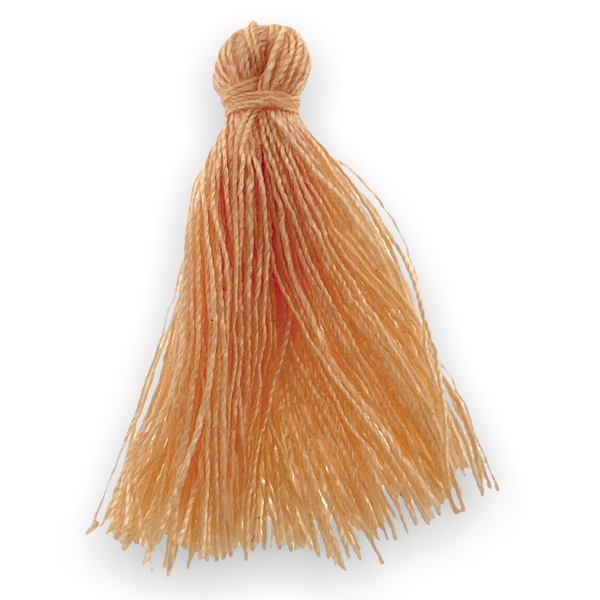 Kwastje ±30mm Licht peach - 3 stuks-bedels-Kraaltjes van Renate