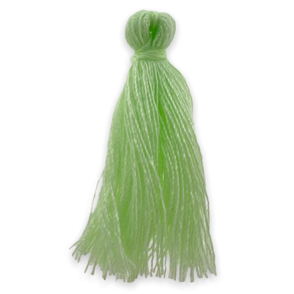 Kwastje ±30mm Mint groen - per stuk-bedels-Kraaltjes van Renate