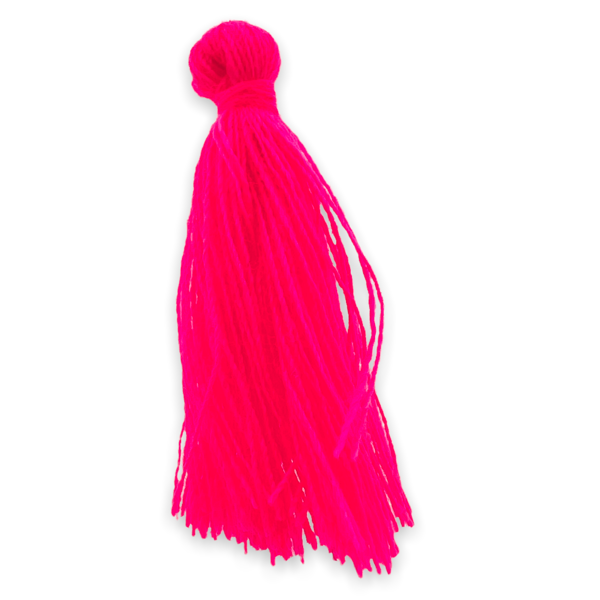 Kwastje ±30mm Neon roze - per stuk-bedels-Kraaltjes van Renate