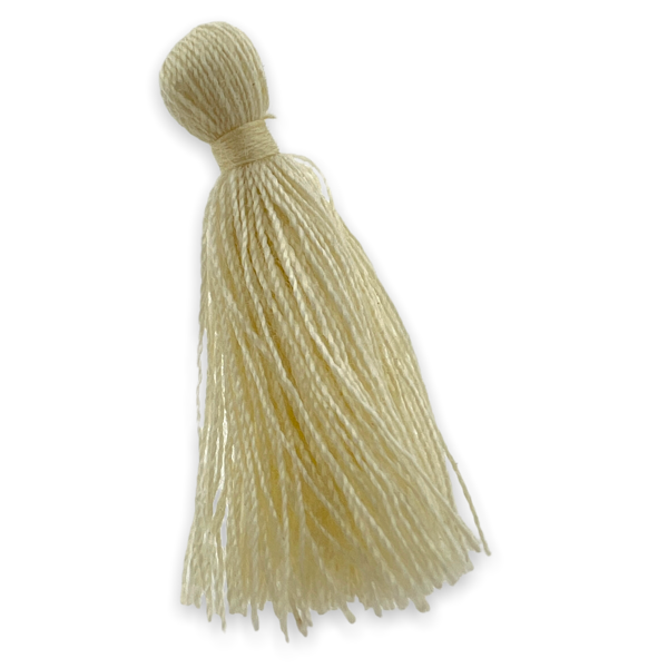 Kwastje ±30mm Off white - per stuk-bedels-Kraaltjes van Renate