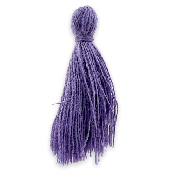 Kwastje ±30mm Paars grijs - per stuk-bedels-Kraaltjes van Renate