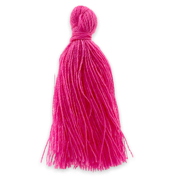 Kwastje ±30mm Roze - 3 stuks-bedels-Kraaltjes van Renate