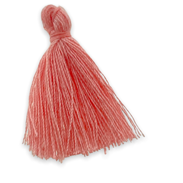 Kwastje ±30mm Roze peach - 3 stuks-bedels-Kraaltjes van Renate