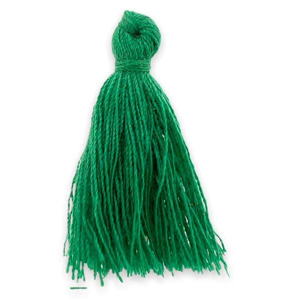 Kwastje ±30mm Zee groen - per stuk-bedels-Kraaltjes van Renate