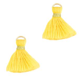 Kwastje Gold-Freesia Yellow 18mm-Kraaltjes van Renate