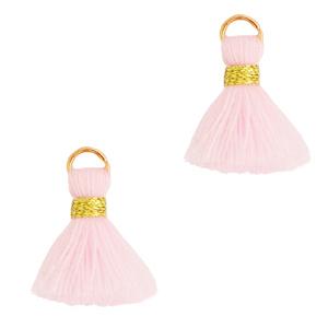 Kwastje Gold-Light pink 15mm-Kraaltjes van Renate