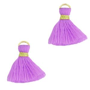 Kwastje Gold-Light purple 18mm-Kraaltjes van Renate
