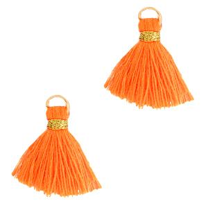 Kwastje Gold-Neon Orange 18mm-Kraaltjes van Renate