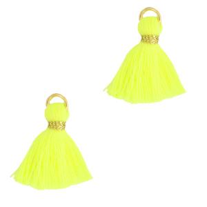 Kwastje Gold-Neon yellow 15mm-Kraaltjes van Renate