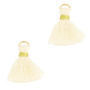 Kwastje Gold-Off white 15mm-Kraaltjes van Renate