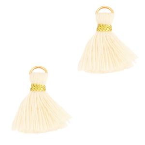 Kwastje Gold-Off white 18mm-Kraaltjes van Renate