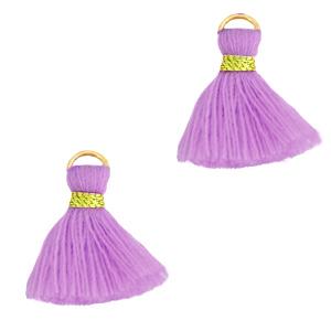 Kwastje Gold-Paisley purple 15mm-Kraaltjes van Renate