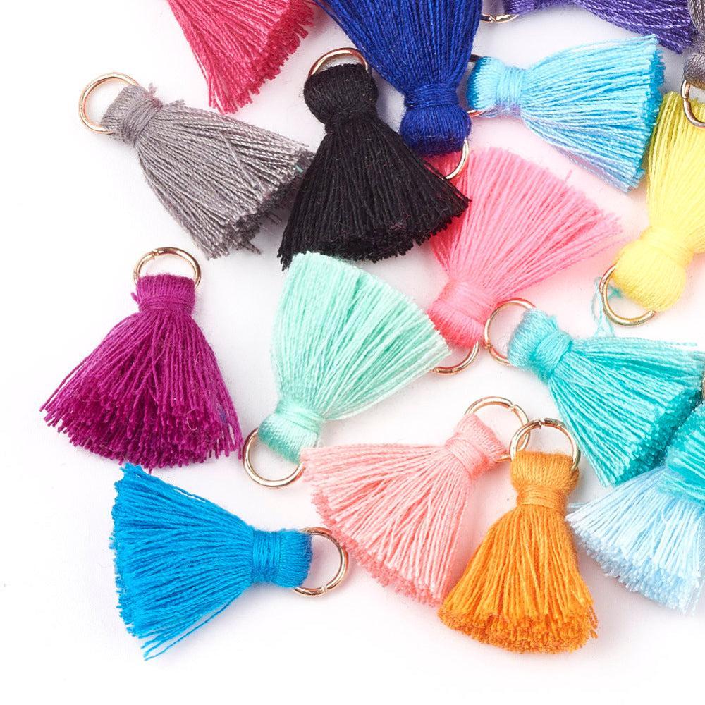 Kwastje hanger gekleurd gold 25mm- per stuk-bedels-Kraaltjes van Renate