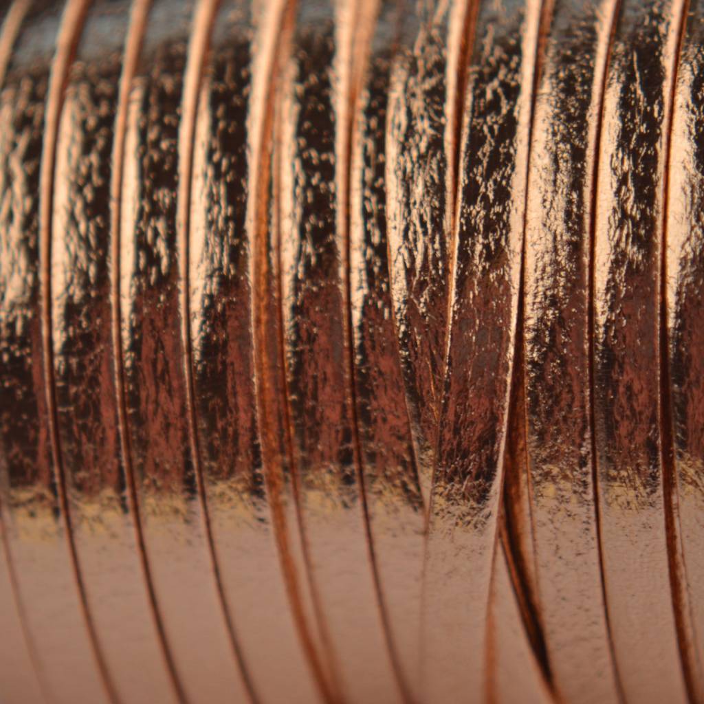 Leer plat nappa rosegold 5mm - 54cm-Kraaltjes van Renate